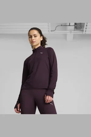 PUMA Playera para Correr para Mujer Run Favourite Con Cremallera de Un Cuarto en Talle Grande en