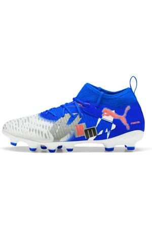 PUMA Botas de Fútbol Future 8 Match Forever Fg/ag para Jóvenes en Talle 24 Blanco/ultra Blue/feather Gray