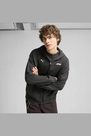 PUMA F1 Graphic Fullzip Hoodie Men en Talle Chica Negro