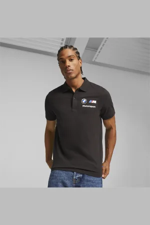 PUMA Camiseta Tipo Polo Bmw M Motorsport para Hombre en Talle Chica en Negro