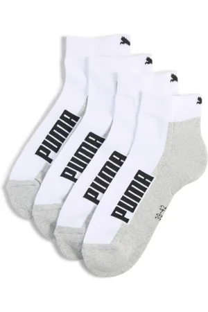 PUMA Calcetines Acolchados Unisex (Paquete de 2) en Talle 7-9 Blanco / Grey Negro