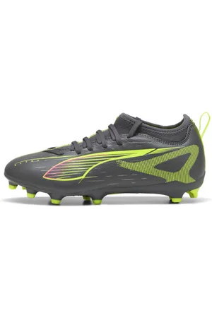 PUMA Tacos de Fútbol para Suelo Firme/artificial Niños Grandes Ultra 5 Match en Talle 17 Matte Aged Silver/yellow Alert/ Silver