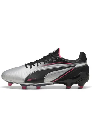 PUMA Botines de Fútbol para Suelo Firme/artificial Mujer King Ultimate en Talle 22 Silver/ Negro/sun Struck