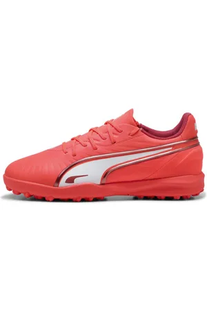 PUMA Tacos de Fútbol King Match Tt para Jóvenes en Talle 22 Glowing Red/ Blanco/red Fire