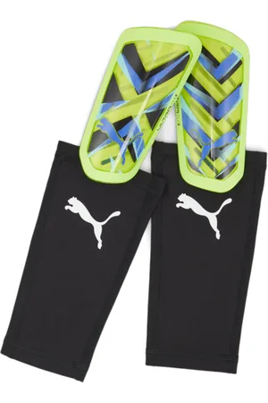 PUMA Espinilleras de Fútbol Manga Ultra Flex en Talle Chica Fizzy Apple/bluemazing