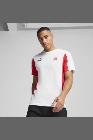 PUMA Playera Guadalajara Ftblarchive para Hombre en Talle Chica Blanco/ Rojo