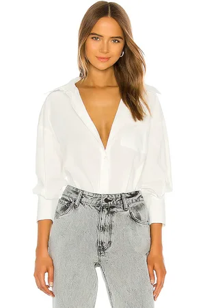 ANINE BING Camisa botones mika en color talla L en - White. Talla L (también en M).