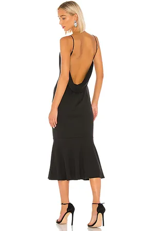 Katie May Vestido midi twirl en color talla L en - Black. Talla L (también en M, S, XL).
