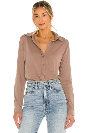 Bobi Camisa de botones light weight jersey en color marrón talla L en - Brown. Talla L (también en M, S, XL, XS).
