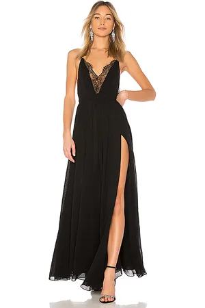 Michael Costello Vestido largo justin en color talla S en - Black. Talla S (también en XS).