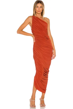 Norma Kamali Vestido largo diana en color óxido talla XS en - Rust. Talla XS (también en XXS).