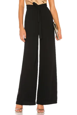 Amanda Uprichard Pantalón pierna ancha ariya en color talla L en - Black. Talla L (también en M, S, XL, XS).