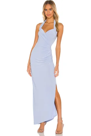 Norma Kamali Vestido largo sweetheart en color bebe azul talla L en - Baby Blue. Talla L (también en M, XL).