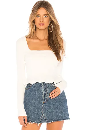 superdown Top manga larga priscilla en color ivory talla M en - Ivory. Talla M (también en L, S, XL, XS, XXS).