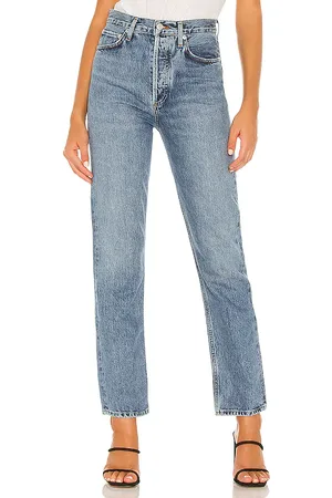 AGOLDE Jean pierna recta 90s pinch waist en color azul talla 23 en - Blue. Talla 23 (también en 24, 25, 26, 27, 28, 29, 30, 31, 32, 33