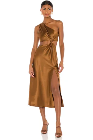 LPA Vestido imani en color chocolate talla L en - Chocolate. Talla L (también en M).