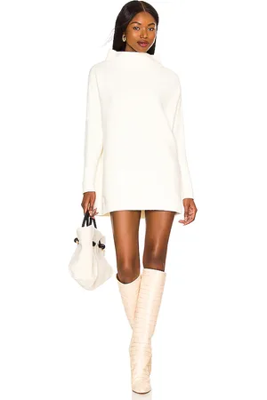 Free People Vestido ottoman en color blanco talla M en - White. Talla M (también en S, XL, XS).