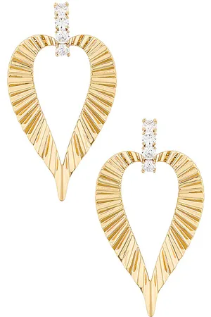 MIRANDA FRYE Pendiente jasmine en color oro metálico talla all en - Metallic Gold. Talla all.