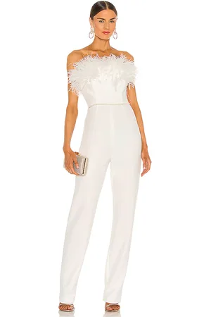 Bronx and Banco Lola blanc feather jumpsuit en color talla S en - White. Talla S (también en XS).