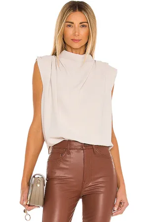 Amanda Uprichard Blusa fabienne en color crema talla L en - Cream. Talla L (también en M, S, XL, XS).