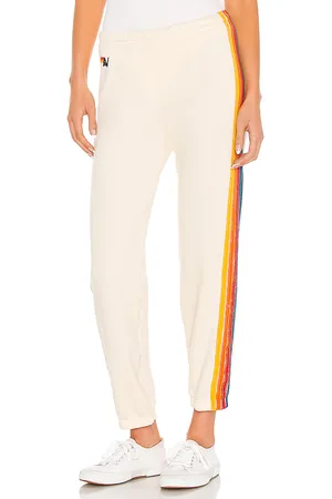 AVIATOR NATION Pantalón deportivo 5 stripe en color ivory talla L en - Ivory. Talla L (también en M, S, XL, XS).