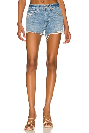 GRLFRND Helena high rise cut off short en color denim-medium talla 23 en - Denim-Medium. Talla 23 (también en 28, 29, 30, 31, 32).