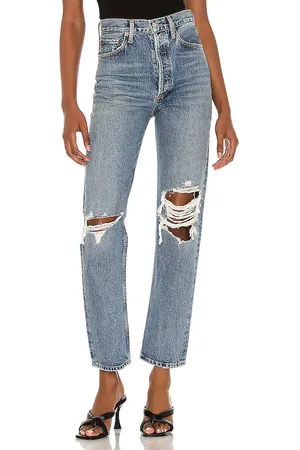 AGOLDE Jean pierna recta 90s pinch waist en color azul talla 23 en - Blue. Talla 23 (también en 24).