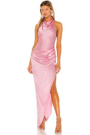 Amanda Uprichard Vestido largo samba en color rosado talla L en - Pink. Talla L (también en S).