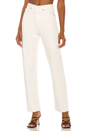 AGOLDE Jean de cintura ceñida de los años 90 en color blanco talla 32 en - White. Talla 32 (también en 33).