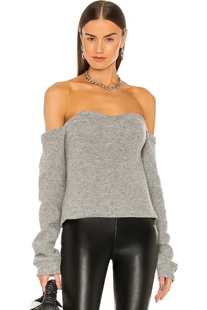 RTA Mandana top en color gris claro talla L en - Light Grey. Talla L (también en M, S, XS).
