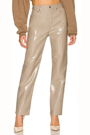 AGOLDE Cintura de piel reciclada estilo años 90 en color beige talla 26 en - Beige. Talla 26 (también en 32).