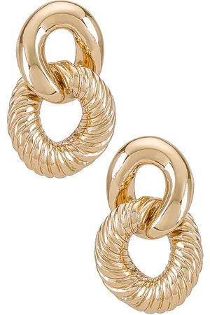 8 Other Reasons Pendiente double deluxe en color oro metálico talla all en - Metallic Gold. Talla all.