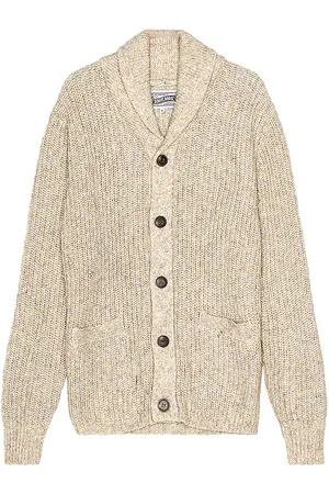 Schott NYC Cárdigan yak en color crema talla L en - Cream. Talla L (también en S, XL).