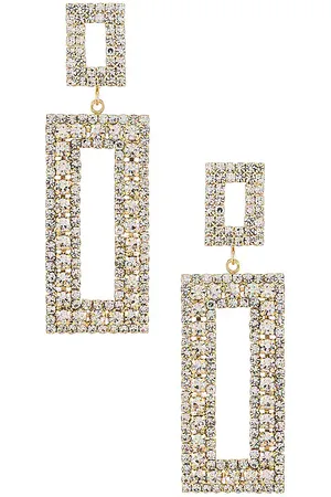 Amber Sceats Pendiente diamond statement en color oro metálico talla all en - Metallic Gold. Talla all.