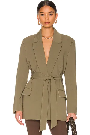 Bardot Belted blazer en color verde oliva talla M en - Olive. Talla M (también en L, XL).