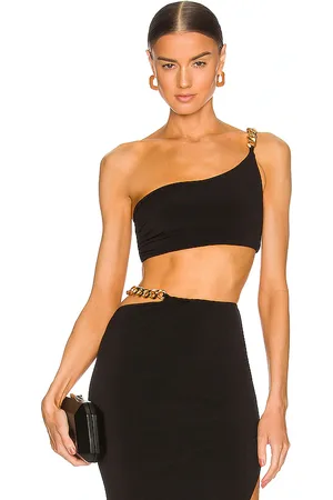 Nookie Crop top de cadena alyssa en color talla XL/1X en - Black. Talla XL/1X (también en XS, XXL/2X).