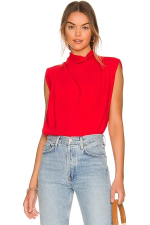 Amanda Uprichard X revolve sleeveless fabienne top en color rojo talla L en - Red. Talla L (también en M, S, XL, XS).