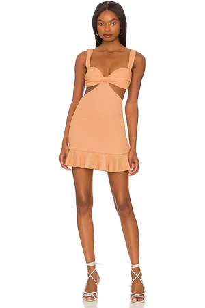 Lovers And Friends Vestido sun drenched en color durazno talla L en - Peach. Talla L (también en M, XL).