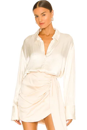 SNDYS Camisa de satén rising en color crema talla M en - Cream. Talla M (también en L, S, XS, XXS).
