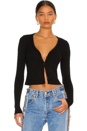 LA Made Cárdigan sweet v en color talla L en - Black. Talla L (también en M, S, XL, XS).