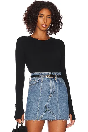 ENZA COSTA Cashmere easy cuffed crew en color talla L en - Black. Talla L (también en S, XS).