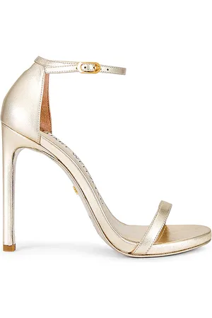 Stuart Weitzman Tacón nudist en color oro metálico talla 10 en - Metallic Gold. Talla 10 (también en 7, 9.5).