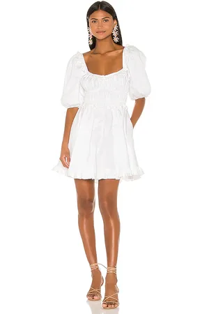 For Love & Lemons Minivestido jackson en color blanco talla L en - White. Talla L (también en M, S, XS).