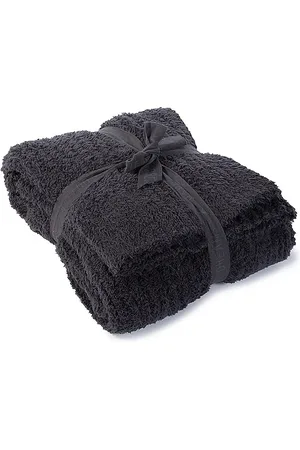 Barefoot Dreams Poncho cozychic ribbed throw en color charcoal talla all en - Charcoal. Talla all.