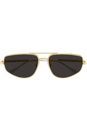Bottega Veneta Gafas de sol flat top en color oro metálico talla all en - Metallic Gold. Talla all.