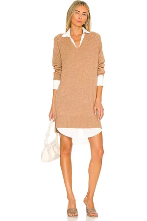 BROCHU WALKER Vestido looker en color bronce talla L en - Tan. Talla L (también en M, S, XS).