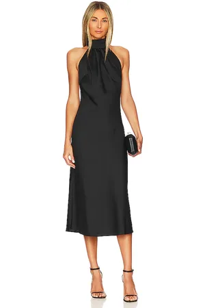 Lovers And Friends Vestido midi raya en color talla S en - Black. Talla S (también en XL, XS, XXS).