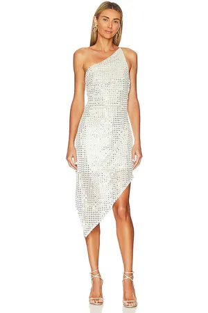 Lovers And Friends Vestido midi cassie en color blanco talla M en - White. Talla M (también en XS, XXS).