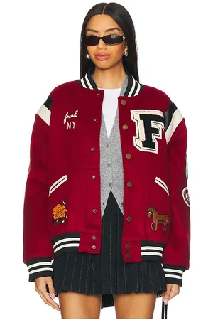 Found Chaqueta beisbolera letterman en color talla L en - Red. Talla L (también en M, S, XS).
