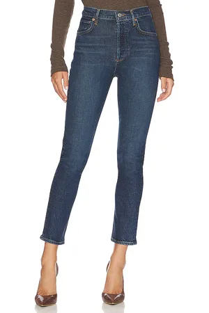 AGOLDE Largo(a) riley long en color denim-dark talla 25 en - Denim-Dark. Talla 25 (también en 32).